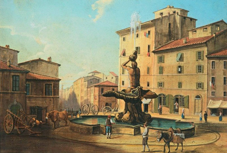 Gustaf Wilhelm Palm,Piazza Barberini (1879)